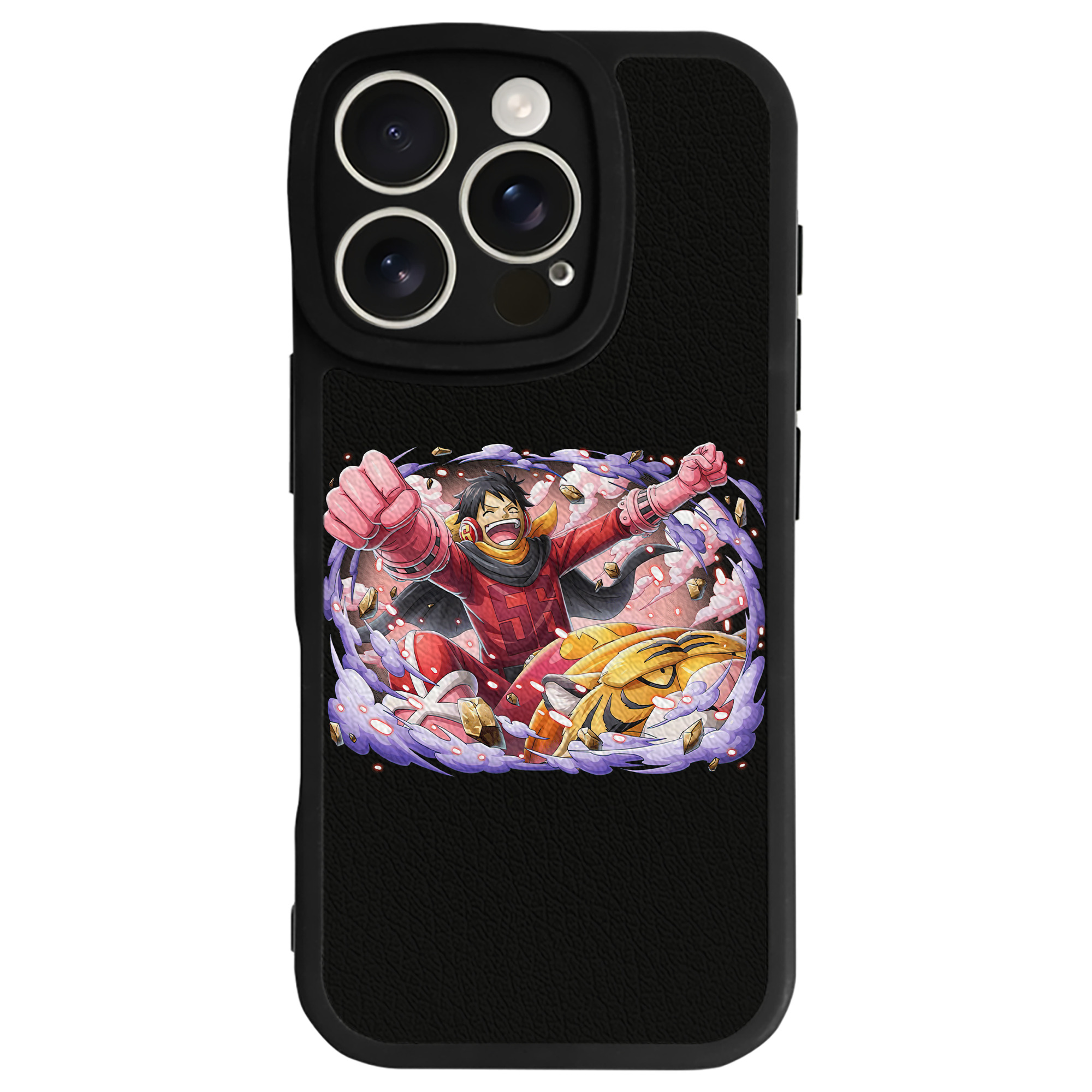 （画像用） ワンピース モンキー・D・ルフィ ONE PIECE Monkey D. Luffy 【iPhone 16シリーズ対応】シリコンスマホケース（レザー調） 材質：シリコン